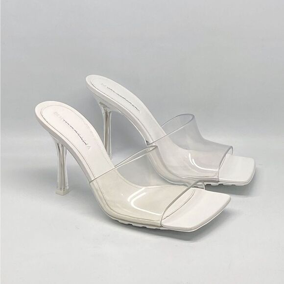 Bottega Veneta Clear High Heel Slide Sandals size 36 - Picture 7 of 13